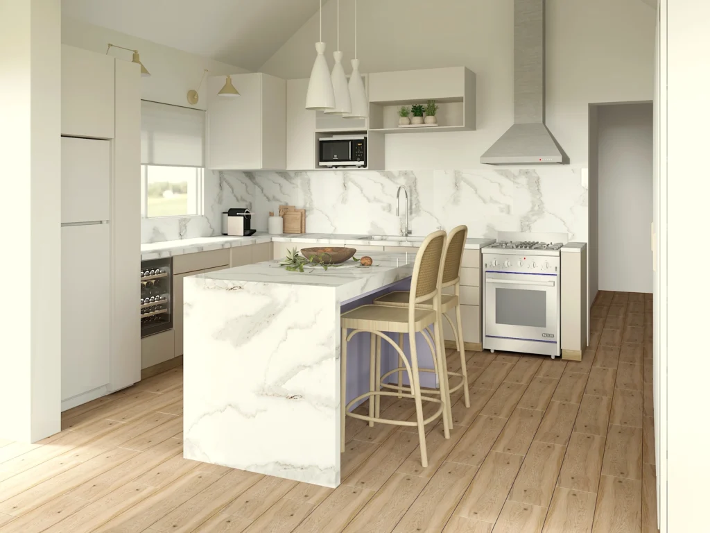kitchen matched to living