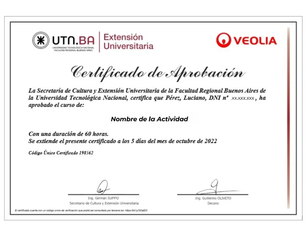 certificación utn