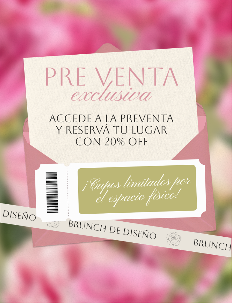 Preventa exclusiva: 20% off, cupos limitados por el espacio físico